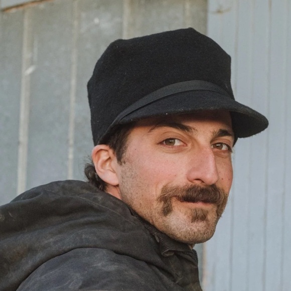 Crowncap Corduroy Stockman Cap NWT Black - Picture 2 of 7